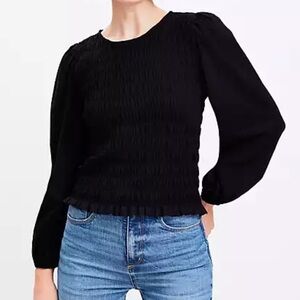 Loft smocked bodice top